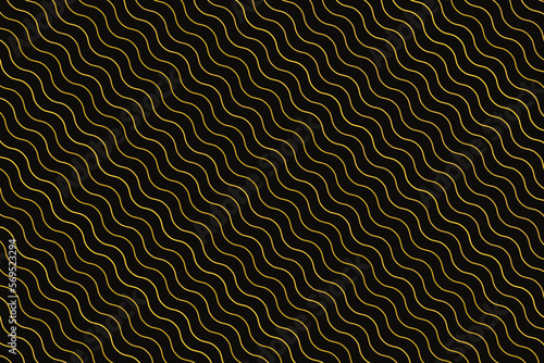 Pattern with geometric elements in black tones with golden stripes. vector abstract gradient background