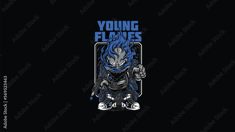 Young Flames Illustration Young Flames Illustration