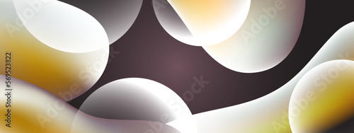 Earth tone colour fluid shapes poster with modern gradient background colors.