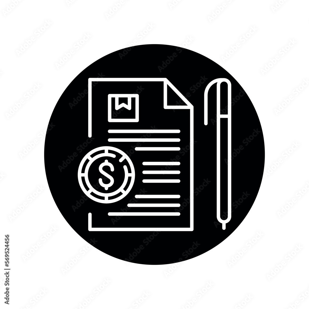 Contract line icon. Business crowdfunding and Finance Contract line icon. Business crowdfunding and Finance