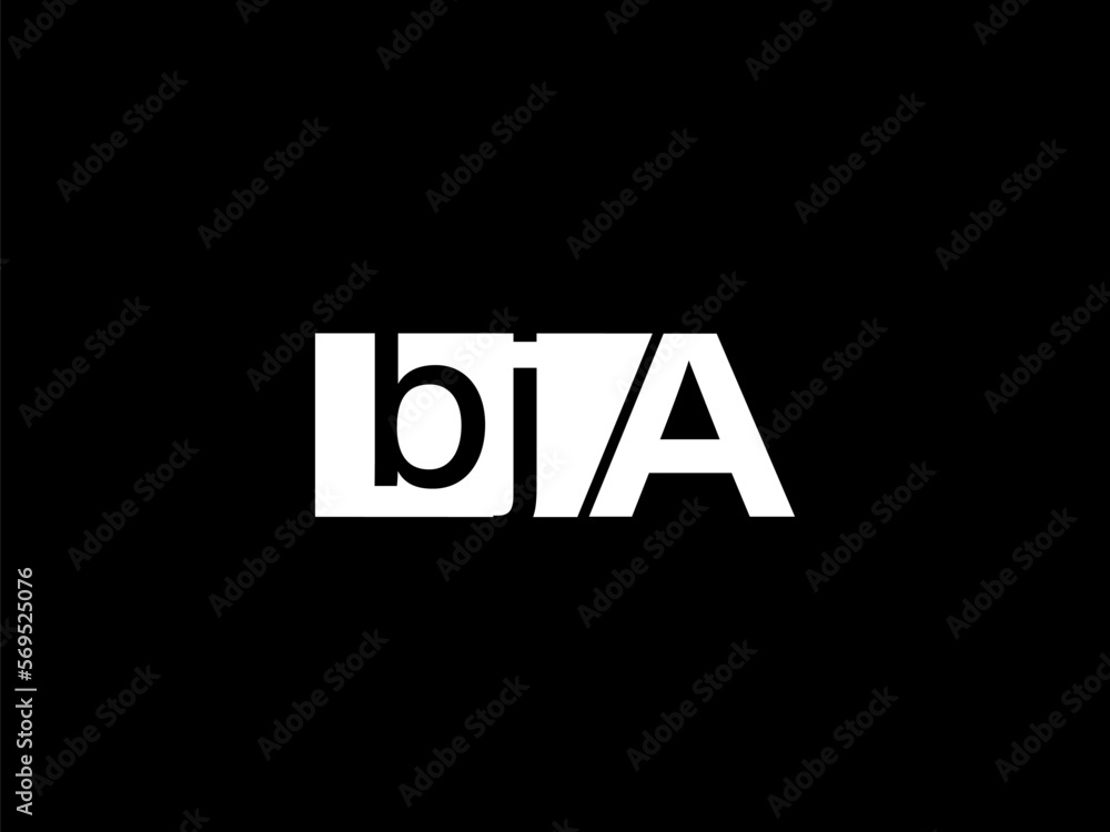 BJA Logo and Graphics design vector art, Icons isolated on black background BJA Logo and Graphics design vector art, Icons isolated on black background