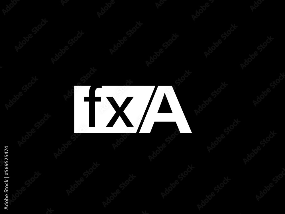 FXA Logo and Graphics design vector art, Icons isolated on black background FXA Logo and Graphics design vector art, Icons isolated on black background