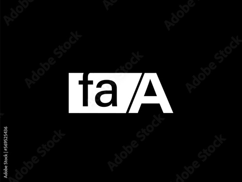 FAA Logo and Graphics design vector art, Icons isolated on black background