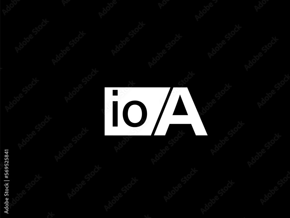 IOA Logo and Graphics design vector art, Icons isolated on black background IOA Logo and Graphics design vector art, Icons isolated on black background