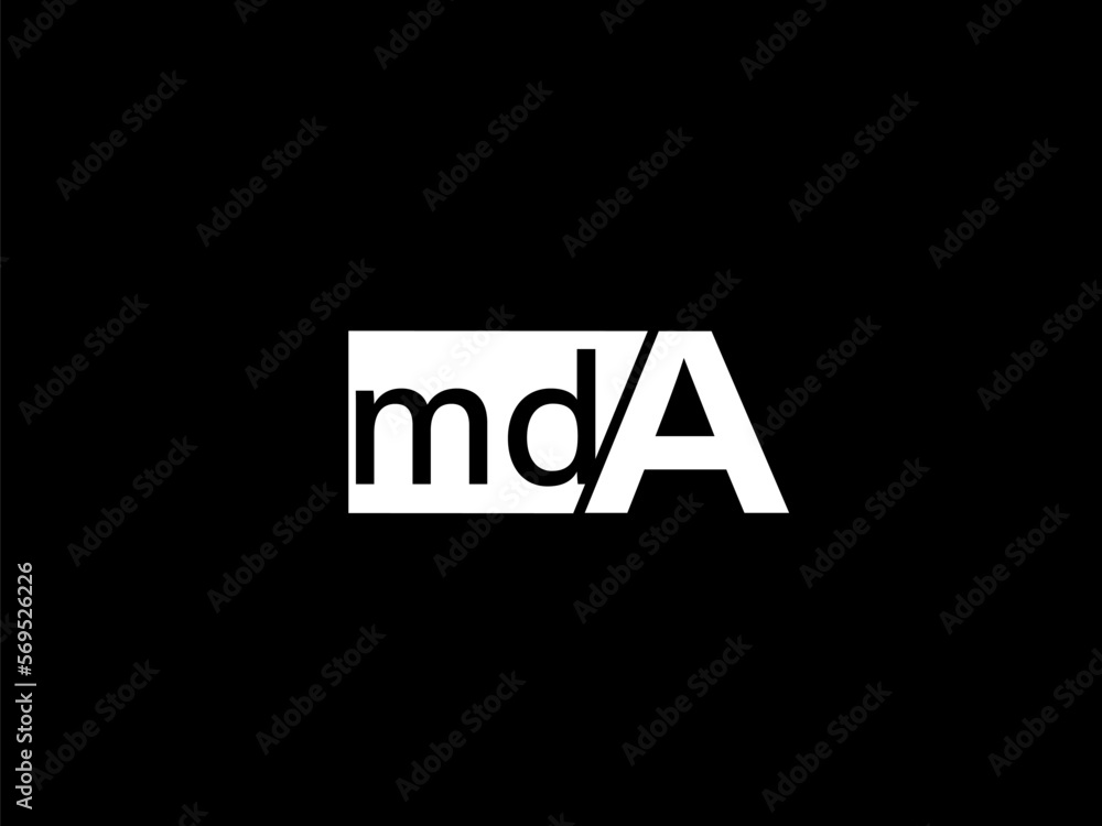 MDA Logo and Graphics design vector art, Icons isolated on black background MDA Logo and Graphics design vector art, Icons isolated on black background