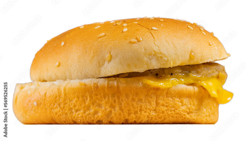 Hamberger on a wooden board, Top view of hamberger, Junk food, Unhealthy food, Fast food, Copy space. Hamberger on a wooden board, Top view of hamberger, Junk food, Unhealthy food, Fast food, Copy space.
