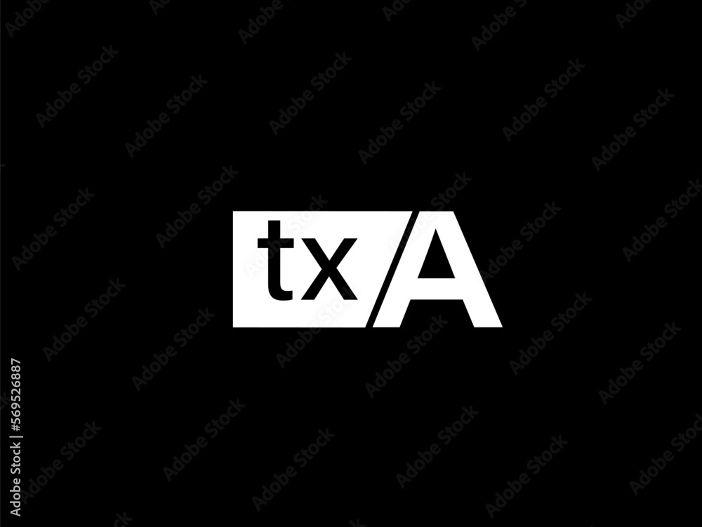 TXA Logo and Graphics design vector art, Icons isolated on black background TXA Logo and Graphics design vector art, Icons isolated on black background