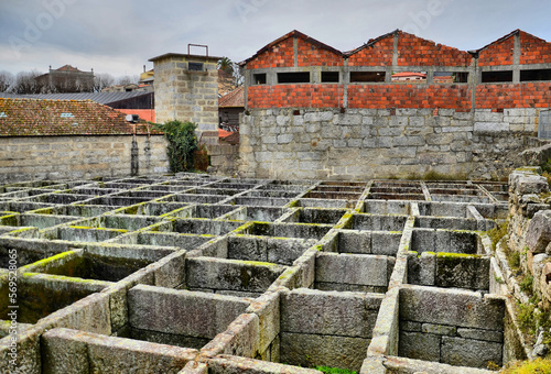 The heart of the tradition of tanning and beating hides in Guimaraes, Portugal