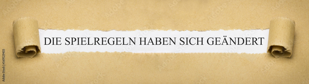 Die Spielregeln haben sich geändert Die Spielregeln haben sich geändert