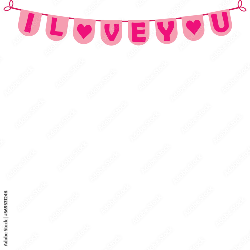 Valentines Pink Flag Valentines Pink Flag