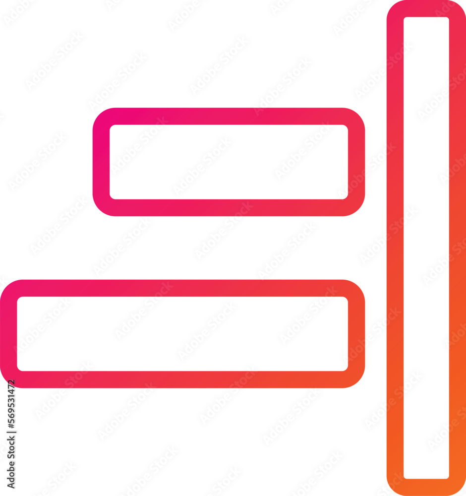 Right alignment Vector Icon Design Illustration Right alignment Vector Icon Design Illustration