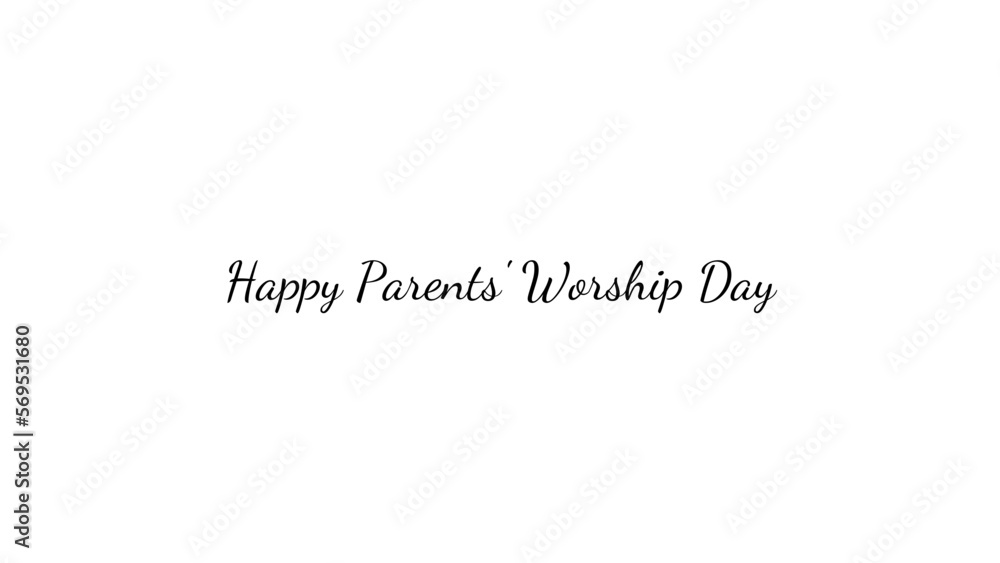 Happy Parents' Worship Day wish typography with transparent background Happy Parents' Worship Day wish typography with transparent background