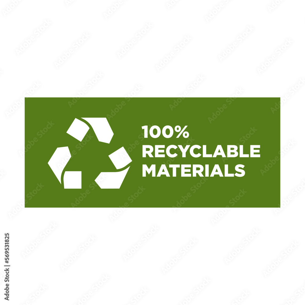 Made with recycled materials vector icon logo badge or label Made with recycled materials vector icon logo badge or label