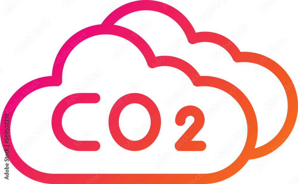 Co2 cloud Vector Icon Design Illustration Co2 cloud Vector Icon Design Illustration