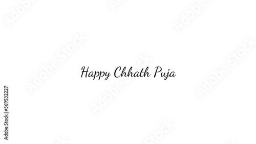 Happy Chhath Puja wish typography with transparent background