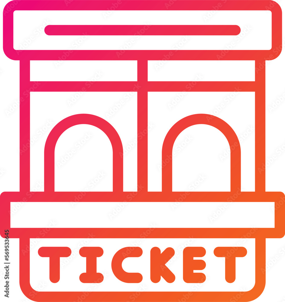 Ticket window Vector Icon Design Illustration Ticket window Vector Icon Design Illustration