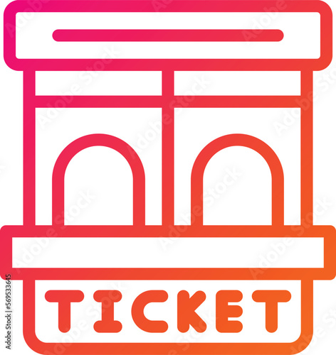 Ticket window Vector Icon Design Illustration