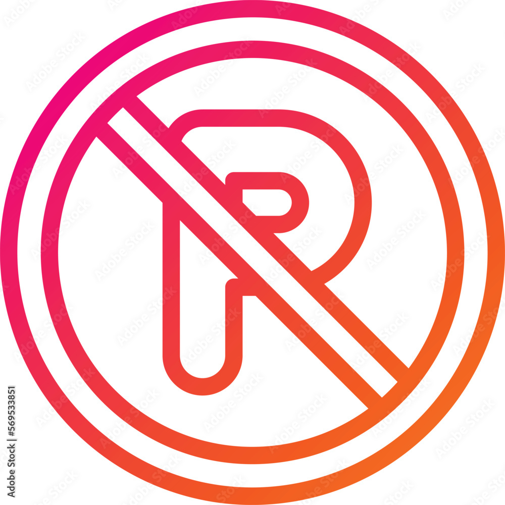 No parking Vector Icon Design Illustration No parking Vector Icon Design Illustration