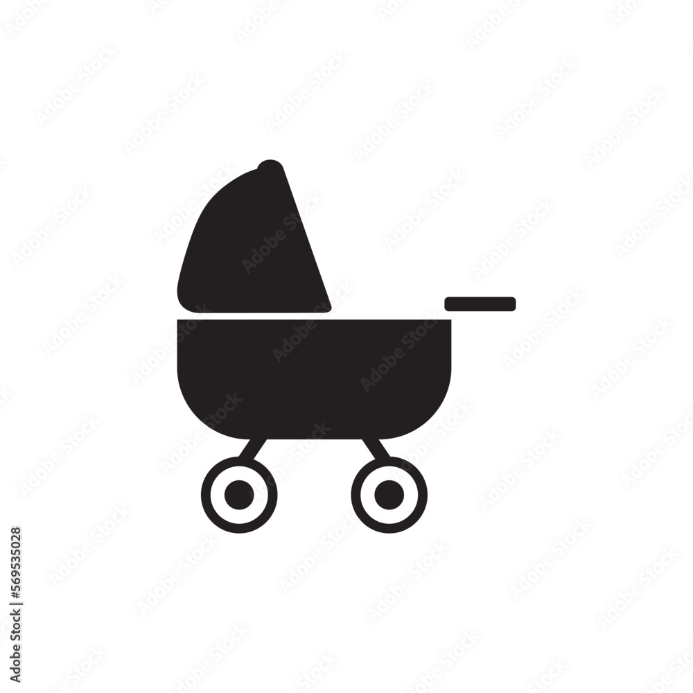 Pram icon. Vector concept illustration for design. Pram icon. Vector concept illustration for design.