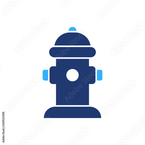 Fire Hydrant Silhouette Icon. Fire Extinguishing Hydrant Color Icon. Isolated Vector Illustration