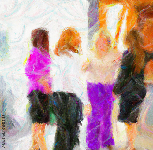 women meeting in business environment created with generative AI technology