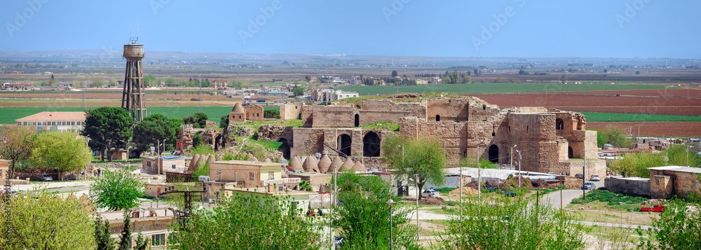 Panoramic view of Harran Castle ruins in Harran,Sanliurfa,Turkey