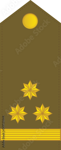 Shoulder pad NATO officer mark for the POLKOVNIK (COLONEL) insignia rank in the  North Macedonian Ground Forces
