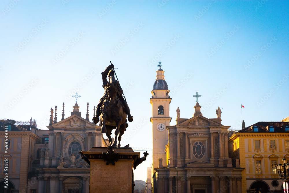 Naklejka premium saint cathedral city, Turin, Italy 