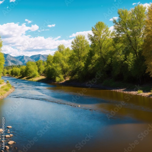 Small town on river