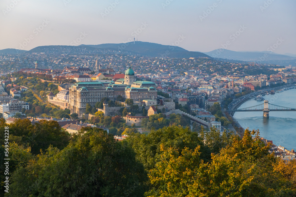 Hungarian Buda Castle with Budapest city, Hungary