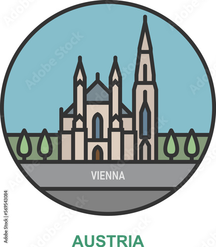 Vienna. Cities and towns in Austria