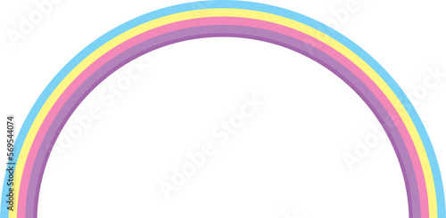 cute pastel rainbow arch graphic element