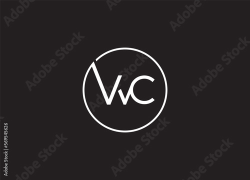 Initial  WC modern monogram logo design