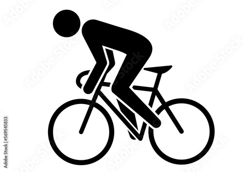 自転車レーサー　サイクリスト　ピクトグラム