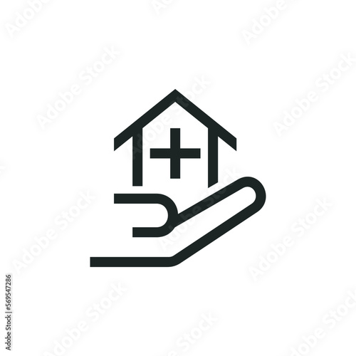 Healthcare at home icon isolated on white background