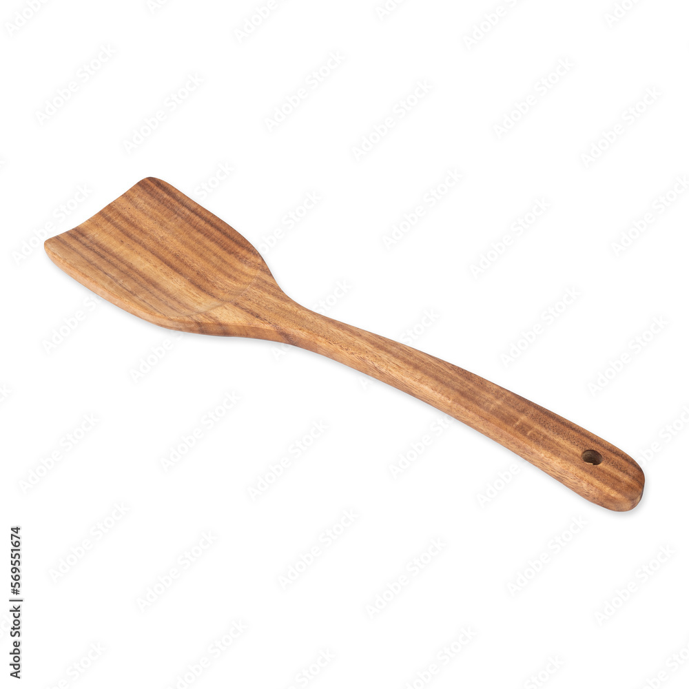 Wooden spatula isolated over white background Wooden spatula isolated over white background