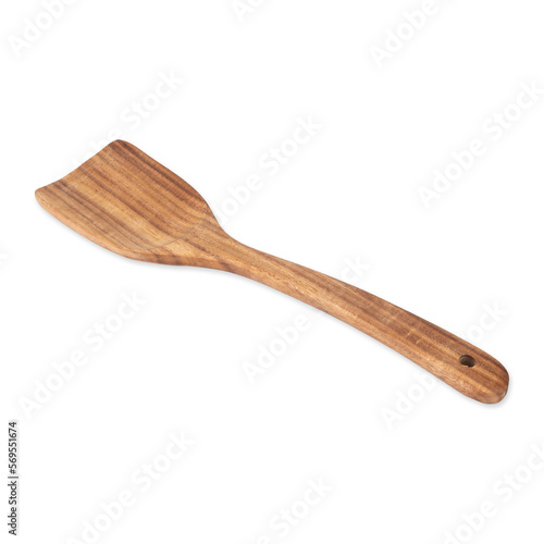 Wooden spatula isolated over white background