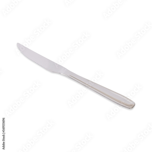 Metal knife isolated over white background