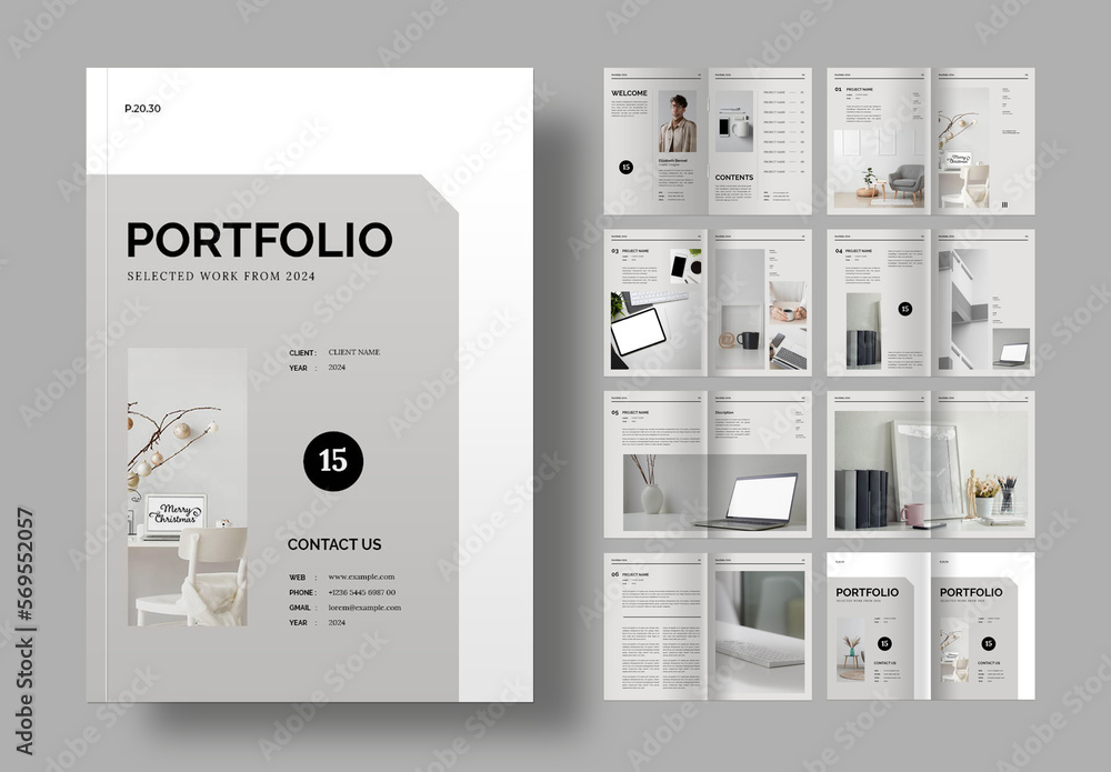 Portfolio Magazine Layout Stock Template | Adobe Stock