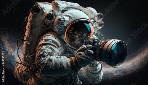 The astronaut photographer, Generative Ai