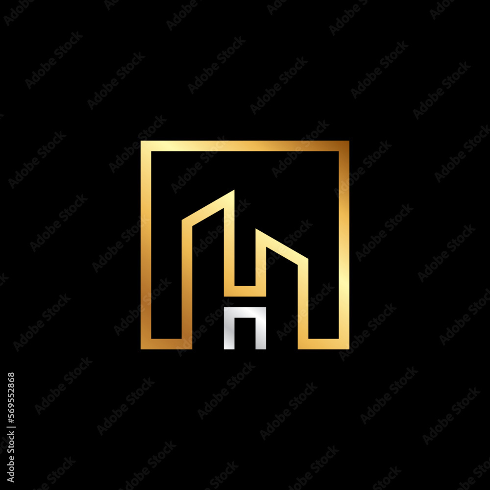 Building Apartment with Initial H House ,Home, logo design Building Apartment with Initial H House ,Home, logo design