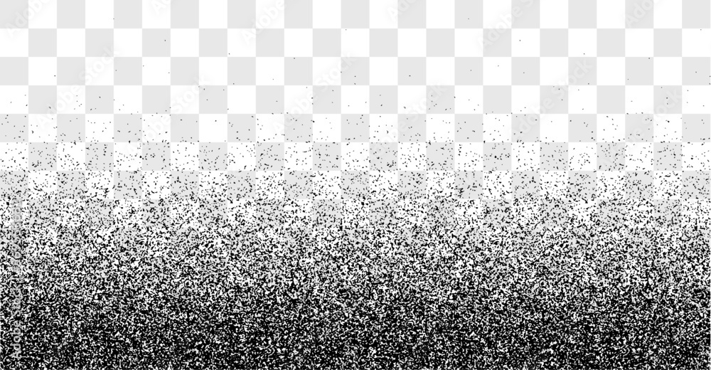 Noise gradient grain dots texture vector background, distress dust stipple black spray pattern effect, grunge fade halftone graphic illustration, sand glitter old retro scatter wall, stain dirty image - obrazy, fototapety, plakaty 