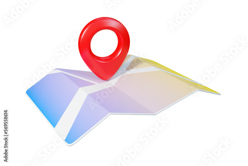 Map location with pin location point marker, 3D render illustration Free Download Map location with pin location point marker, 3D render illustration - GFXLoad