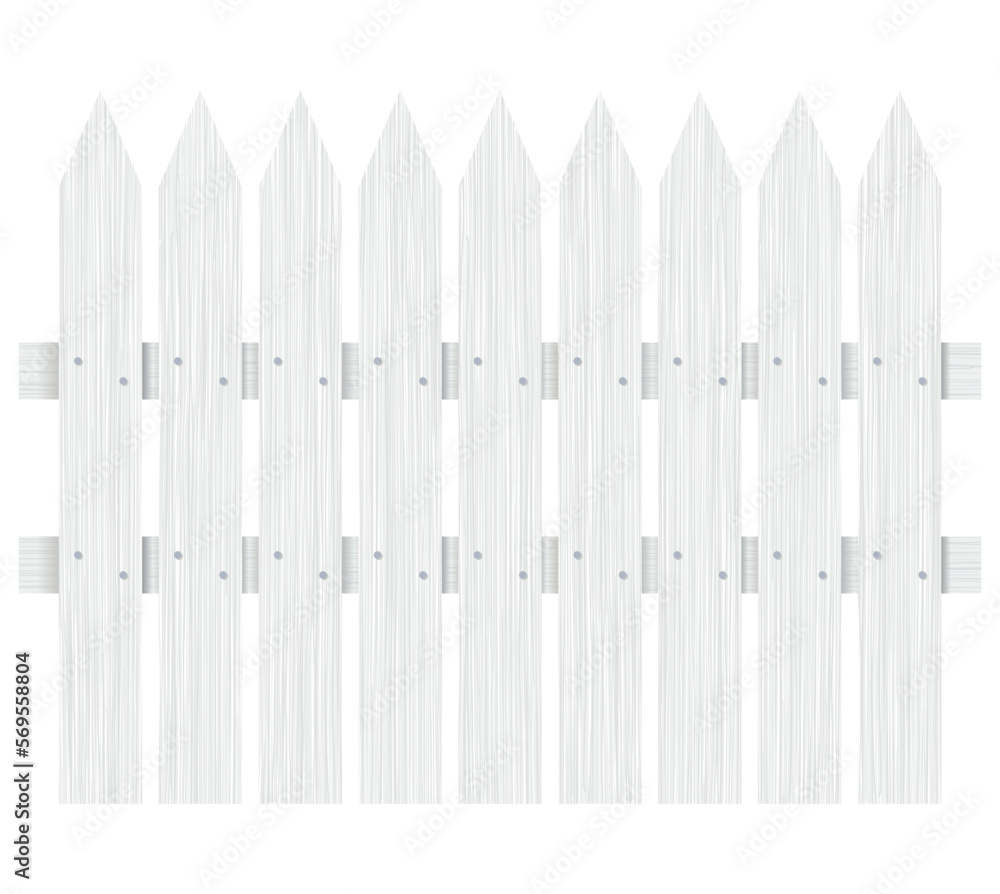 Wooden fence design. Rural fencing board construction in flat style. Enclosing planks, yards barrier. Farm or rural house boundary isolated on white background Wooden fence design. Rural fencing board construction in flat style. Enclosing planks, yards barrier. Farm or rural house boundary isolated on white background
