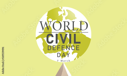 Vector illustration world Civil defence day.