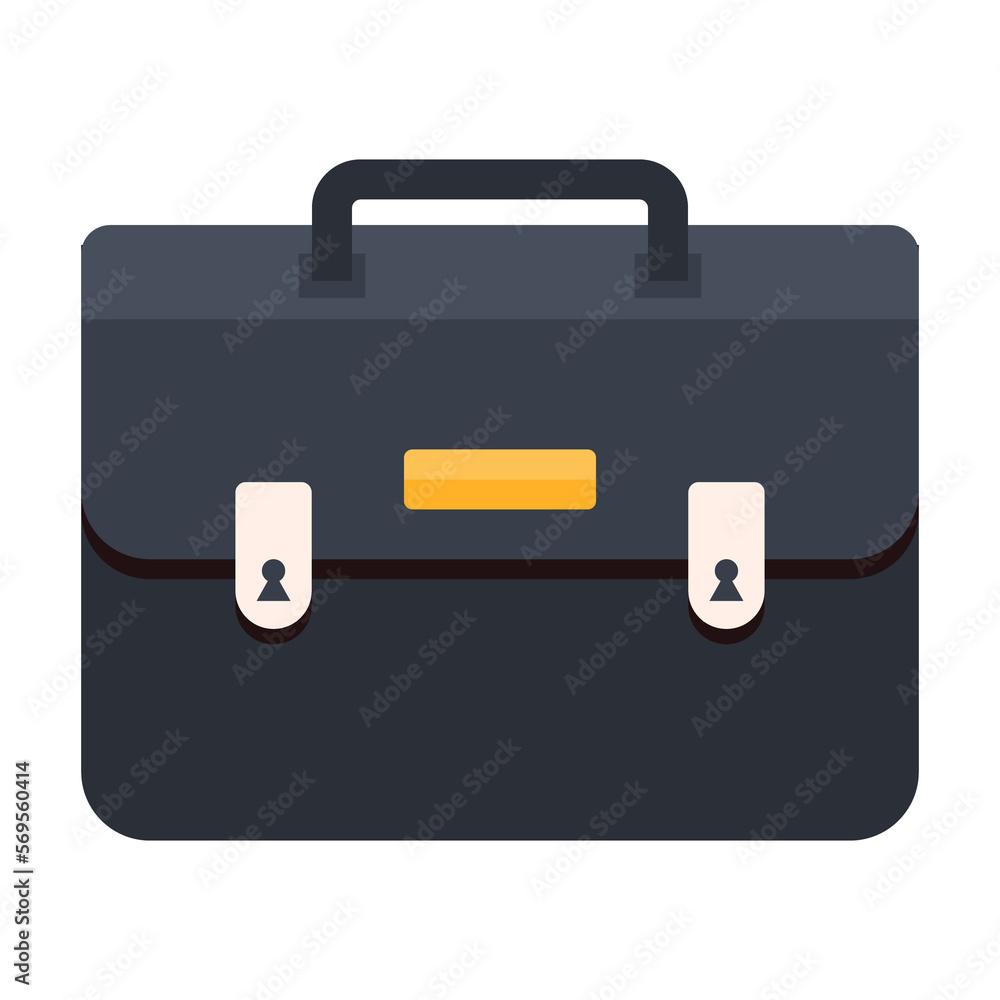 Briefcase vector flat icon, leather business bag Briefcase vector flat icon, leather business bag