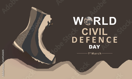  Vector illustration world Civil defence day.