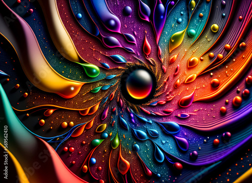 Colorful abstract wallpaper and background with Generative AI (ID: 569562430)