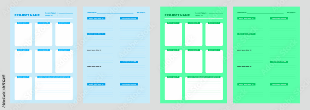 modern planner template set of planner and to do list project Stock ...