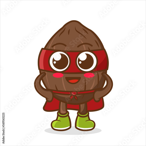 coconut heroes vector. cartoon character
